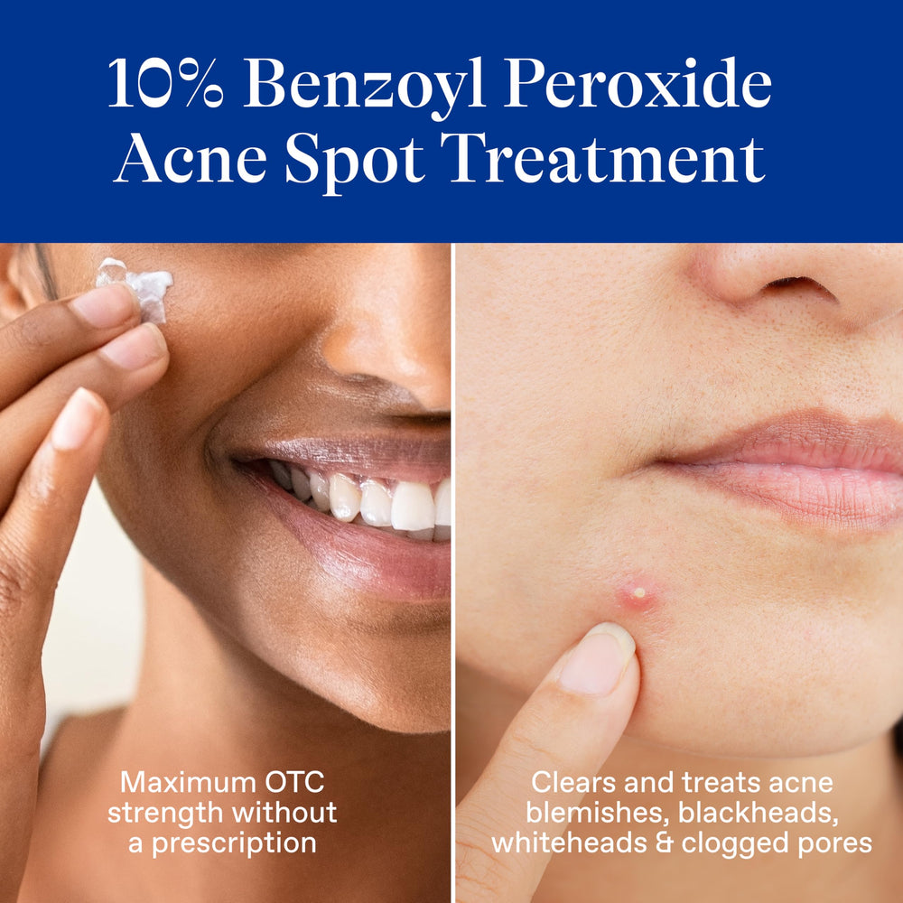 Differin acne spot treatment packaging box highlights maximum strength OTC formula.