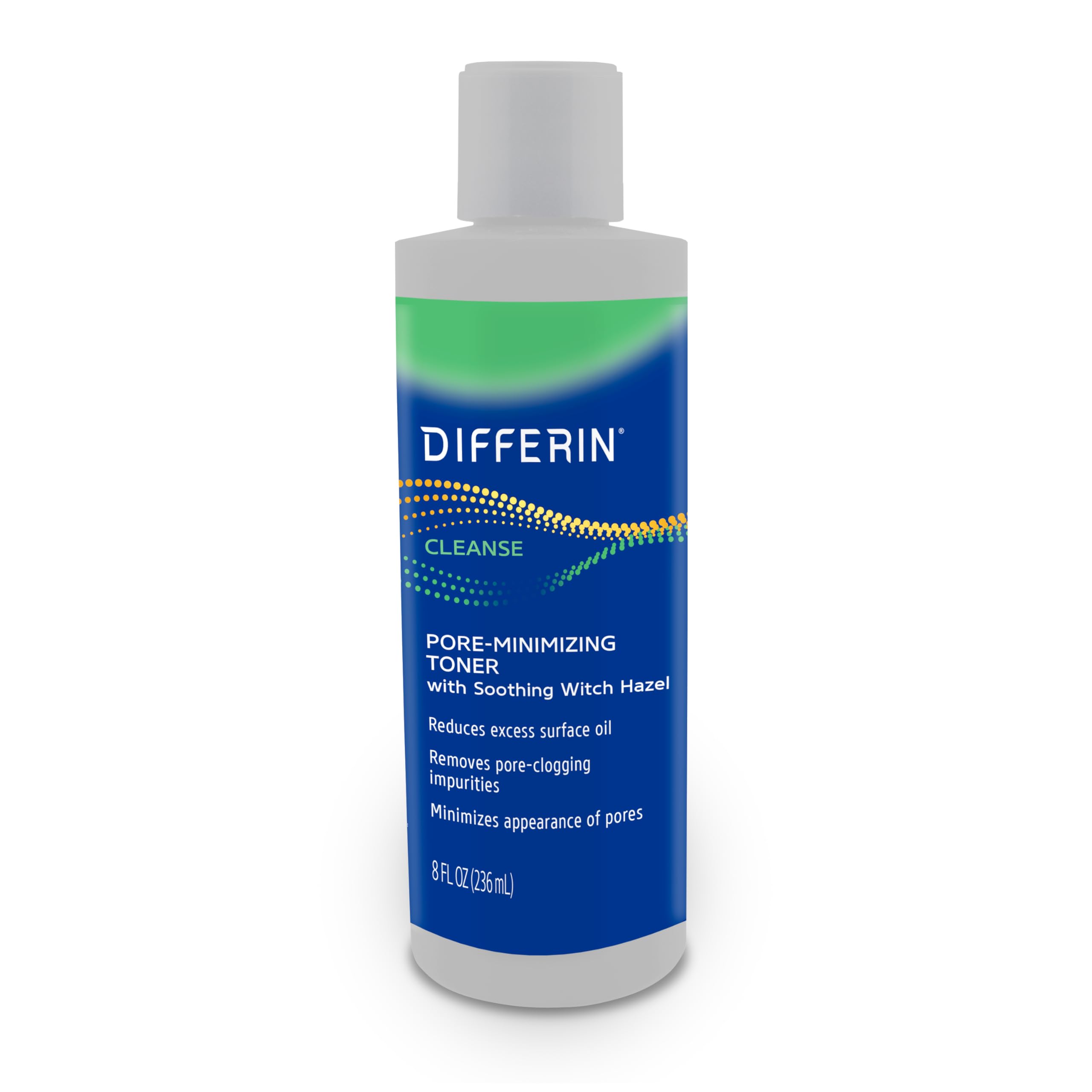 Differin Witch Hazel Toner bottle helps prep skin for Differin Gel and controls oil