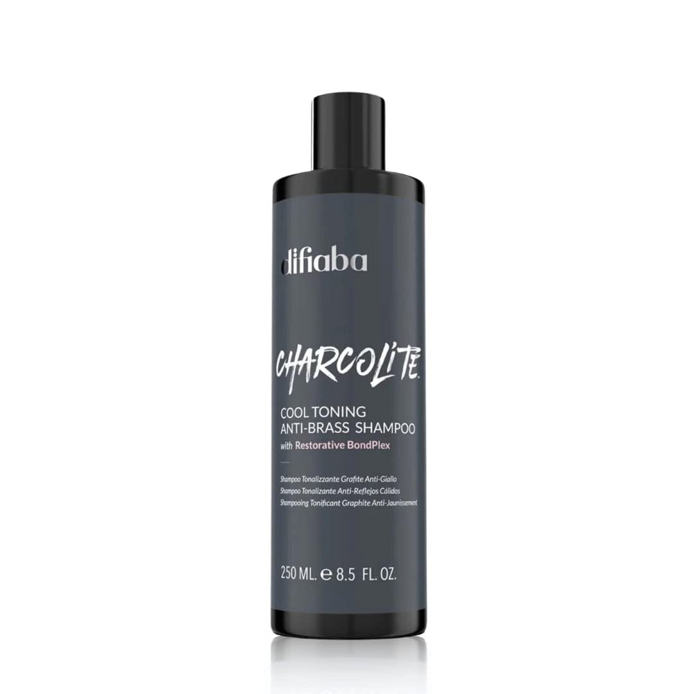 Difiaba Charcolite conditioner bottle highlights conditioning for cool-toned, healthy-looking hair.