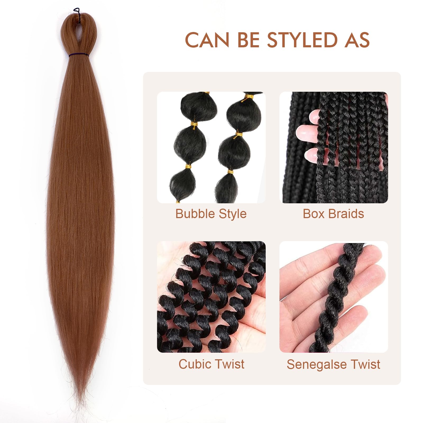 DIFUNEE pre-stretched hair saves braiding time during installation
