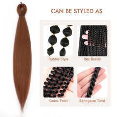 DIFUNEE pre-stretched hair saves braiding time during installation