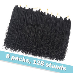 Diha Goddess Bohemian Box Braids front view highlights easy wear and full coverage.