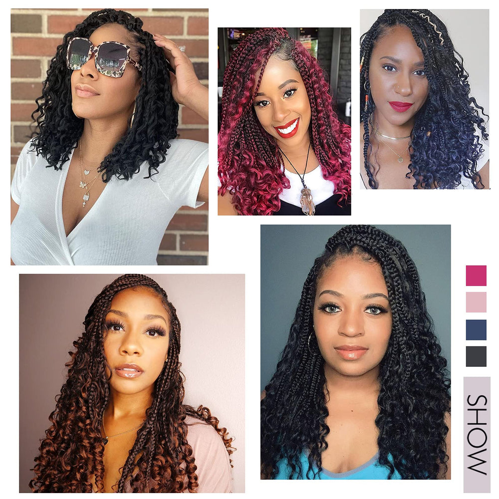 Diha Goddess Bohemian Box Braids soft texture implies comfortable wear.