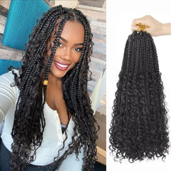 Diha Goddess Box Braids crochet hair 16-inch for a natural, full look.