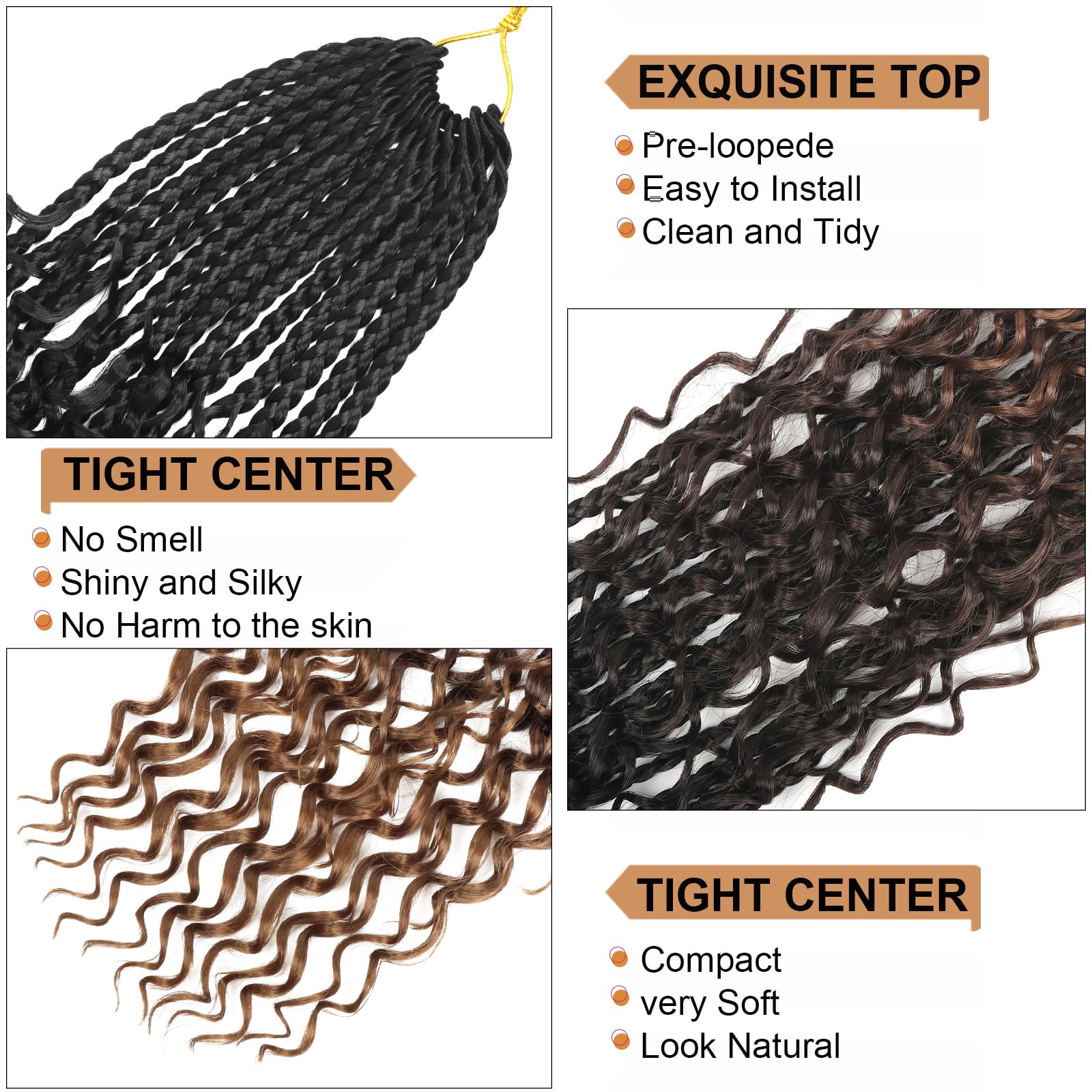 Diha Goddess Box Braids kit provides eight packs for quick, full coverage.