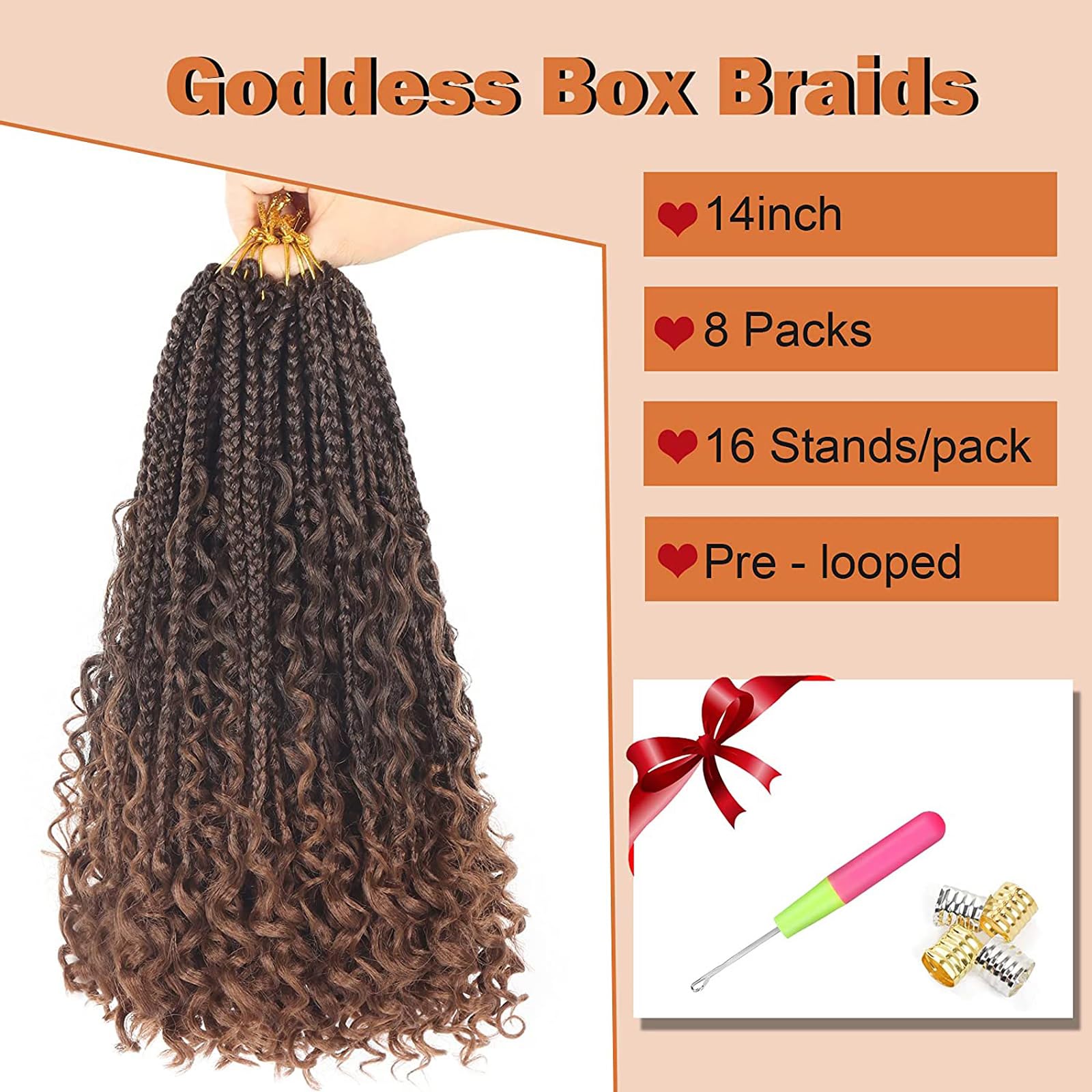 Diha Goddess Box Braids deliver a neat, full look with durable fibers.