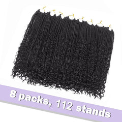 Diha Goddess Box Braids curly ends add soft, playful texture.
