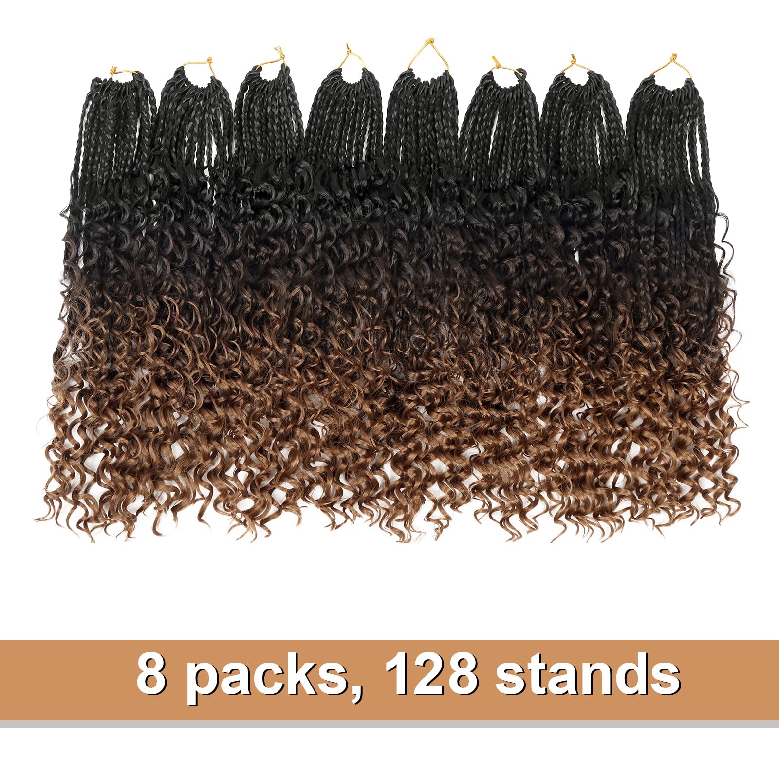 Diha Goddess Box Braids color mix 1B-4-30 complements warm skin tones gracefully.