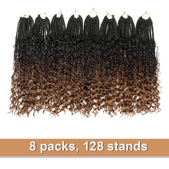 Diha Goddess Box Braids color mix 1B-4-30 complements warm skin tones gracefully.