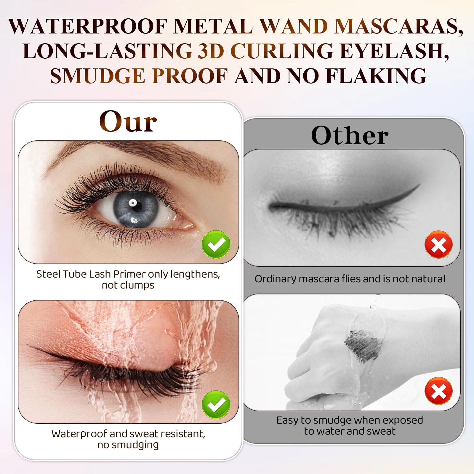 Diinou brown-black mascara in packaging for natural-looking definition