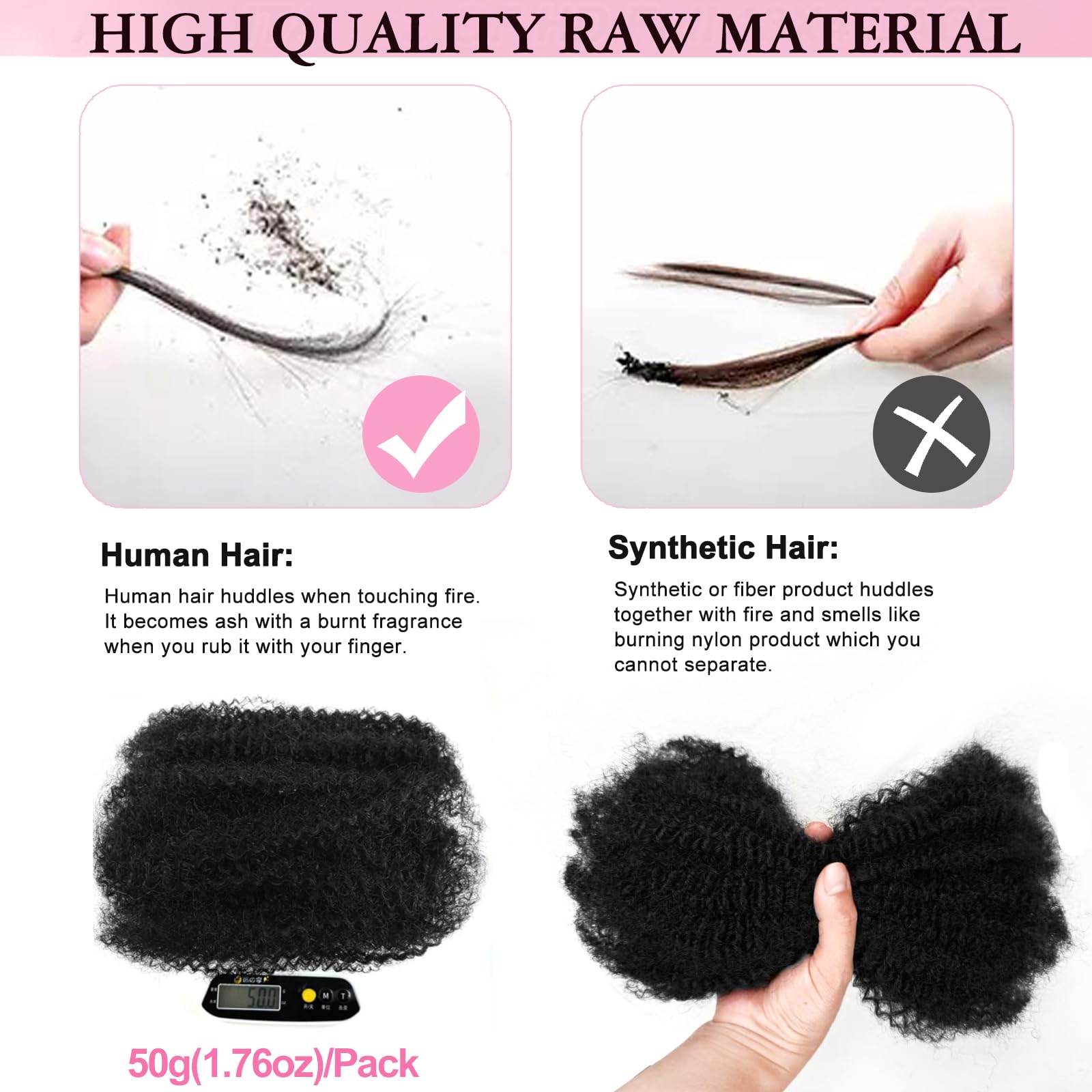 Dilekay Afro Kinkys bulk hair for mini twists use—versatile styling options.