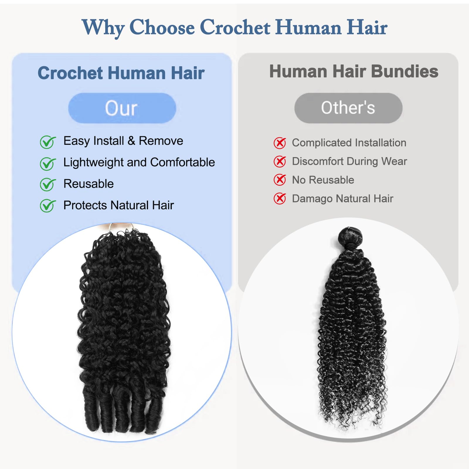 Dilekay crochet kit with hook, clips, and rat-tail comb for DIY styling