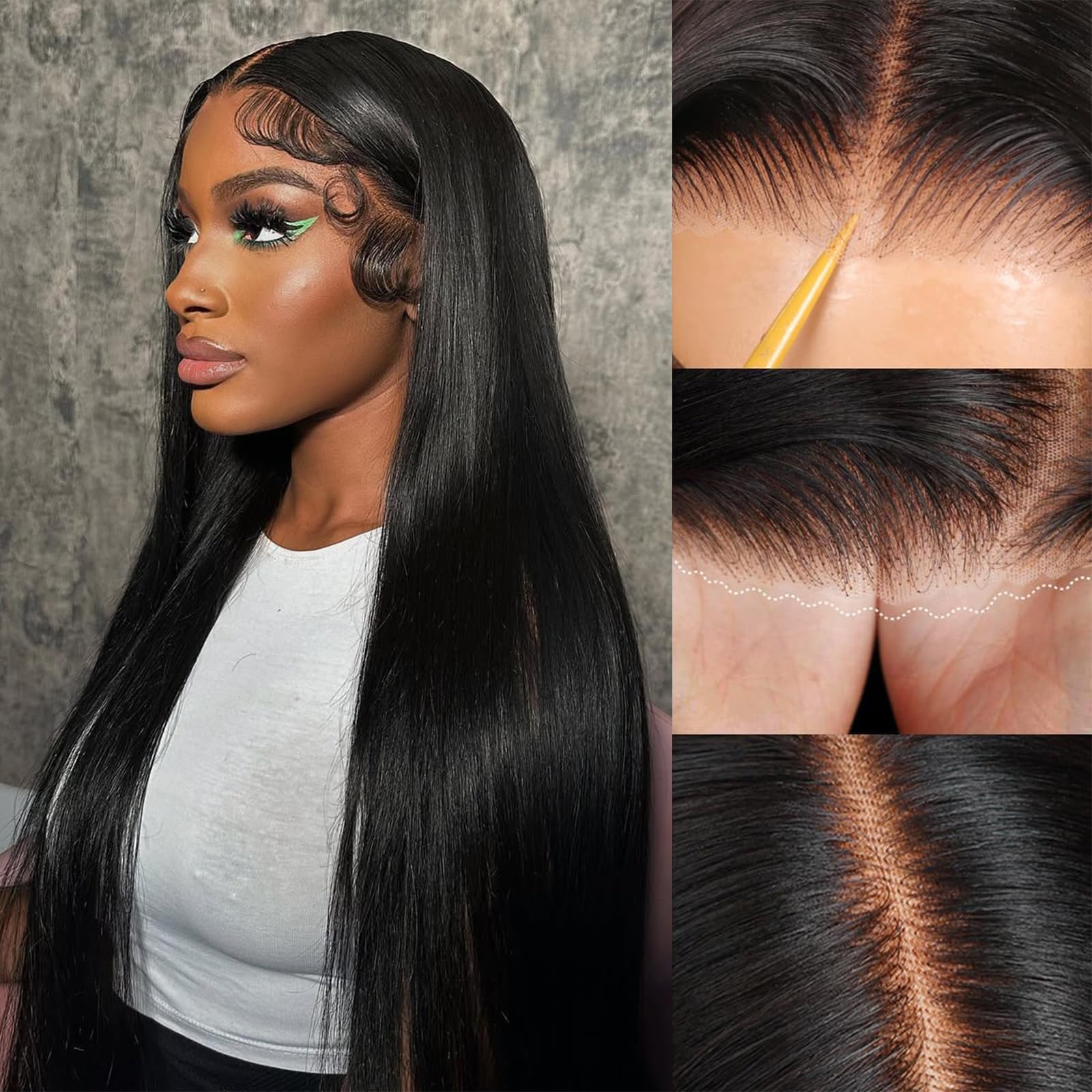 Dilraba 13x6 lace front wig with pre-plucked knots for easy styling