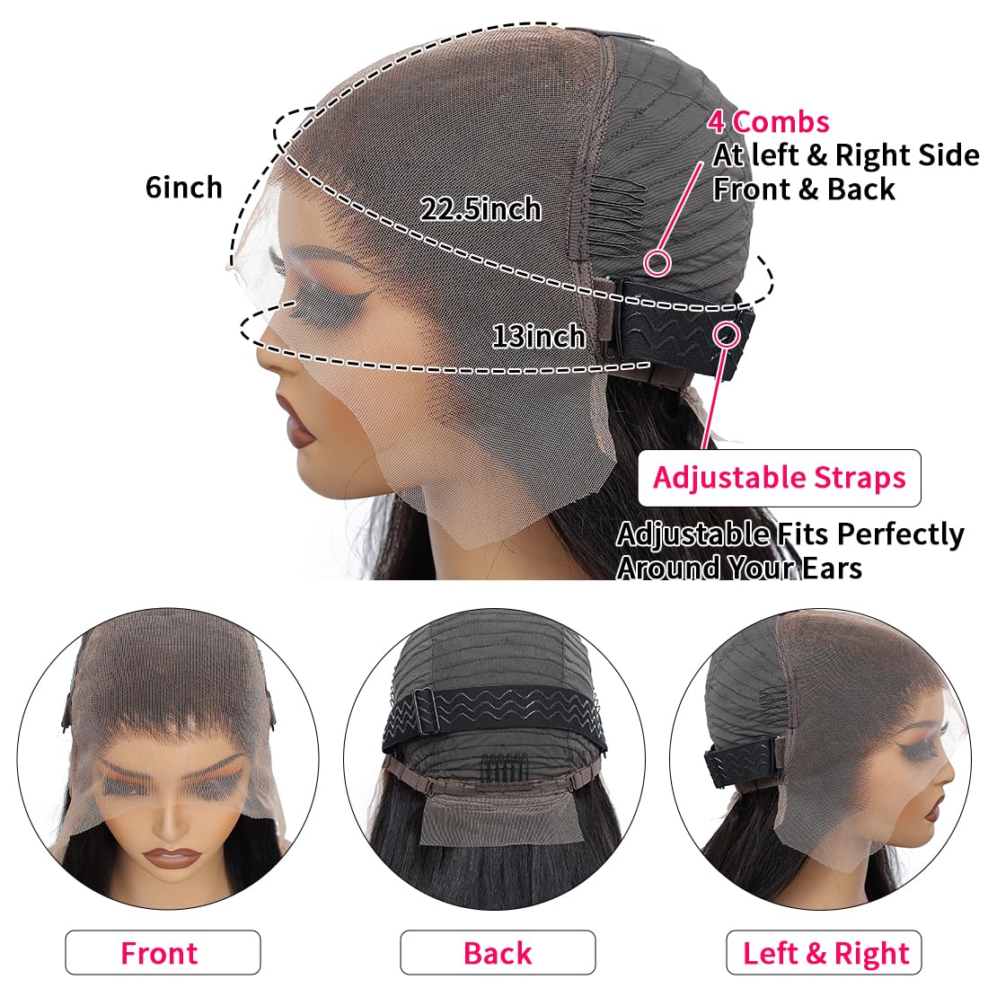 Dilraba glueless lace front wig offers secure fit and comfort