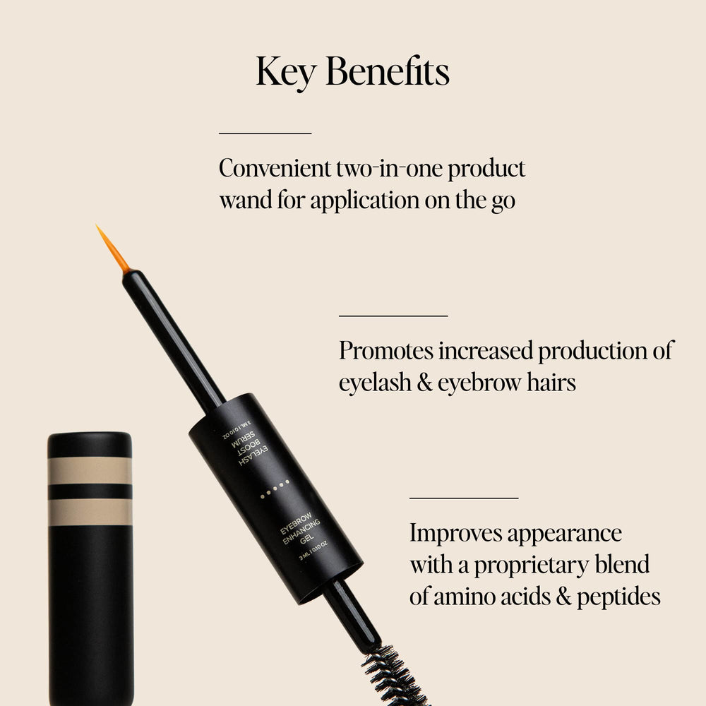 DIME Beauty Boost Duo brow gel tube with clear formula for natural hold