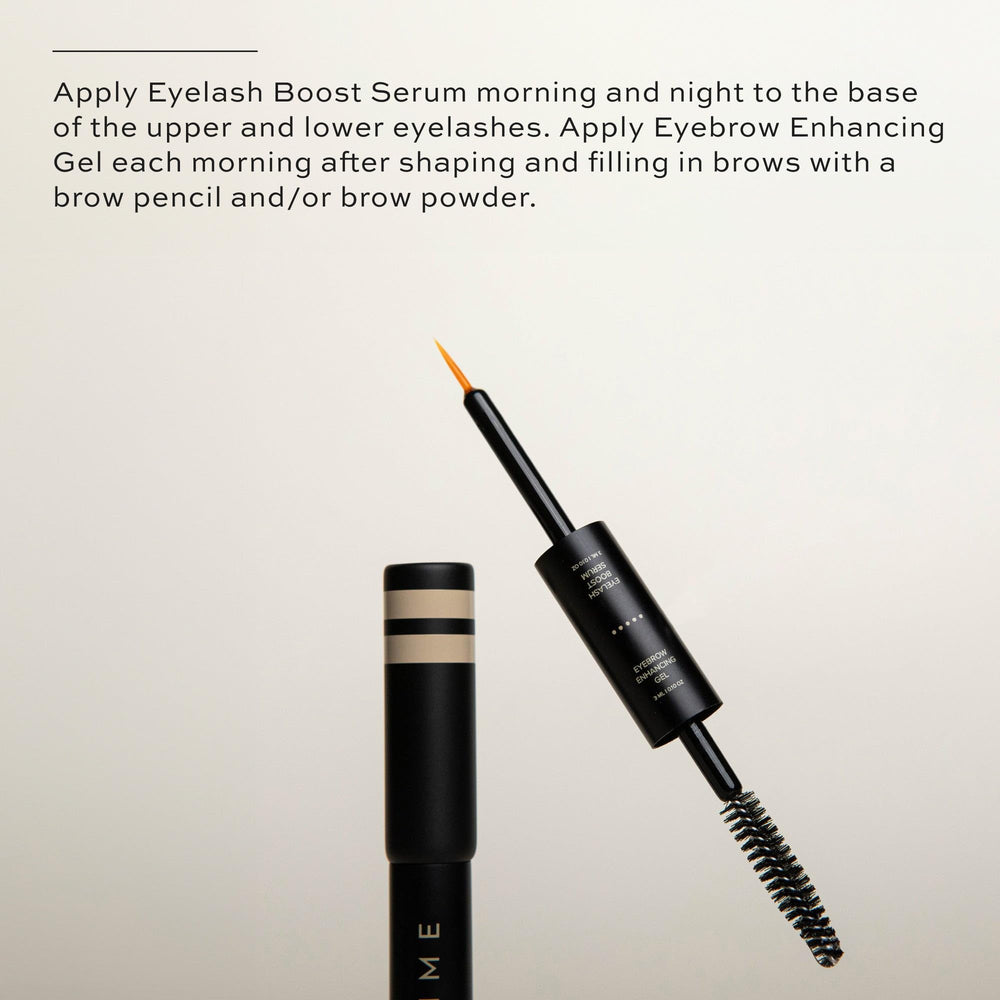 DIME Beauty Boost Duo lash serum applicator close-up for precise application
