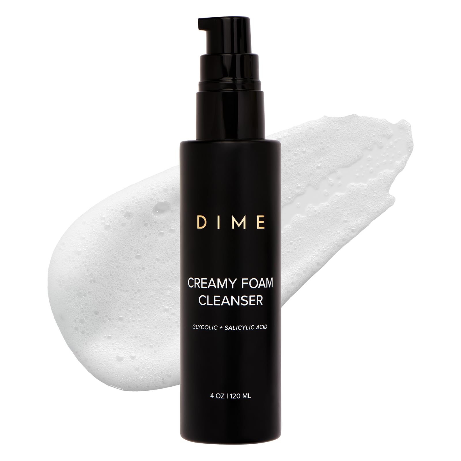 DIME Beauty Creamy Foam Cleanser bottle for daily cleanse and oil control.