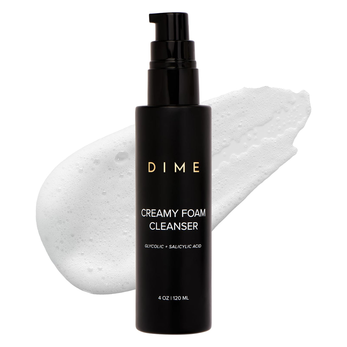 DIME Beauty Creamy Foam Cleanser bottle for daily cleanse and oil control.