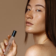 DIME Dans Les Bois top notes: saffron, almond, fir balsam for a fresh start.