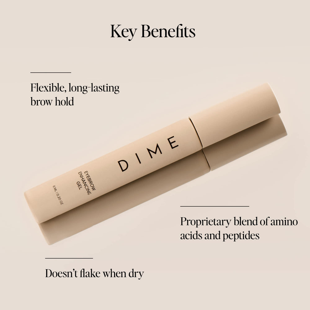 DIME Beauty Eyebrow Enhancing Gel brush enables precise brow grooming.
