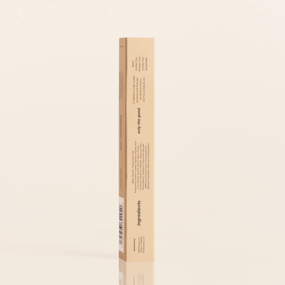 DIME Beauty packaging includes cruelty-free badge.