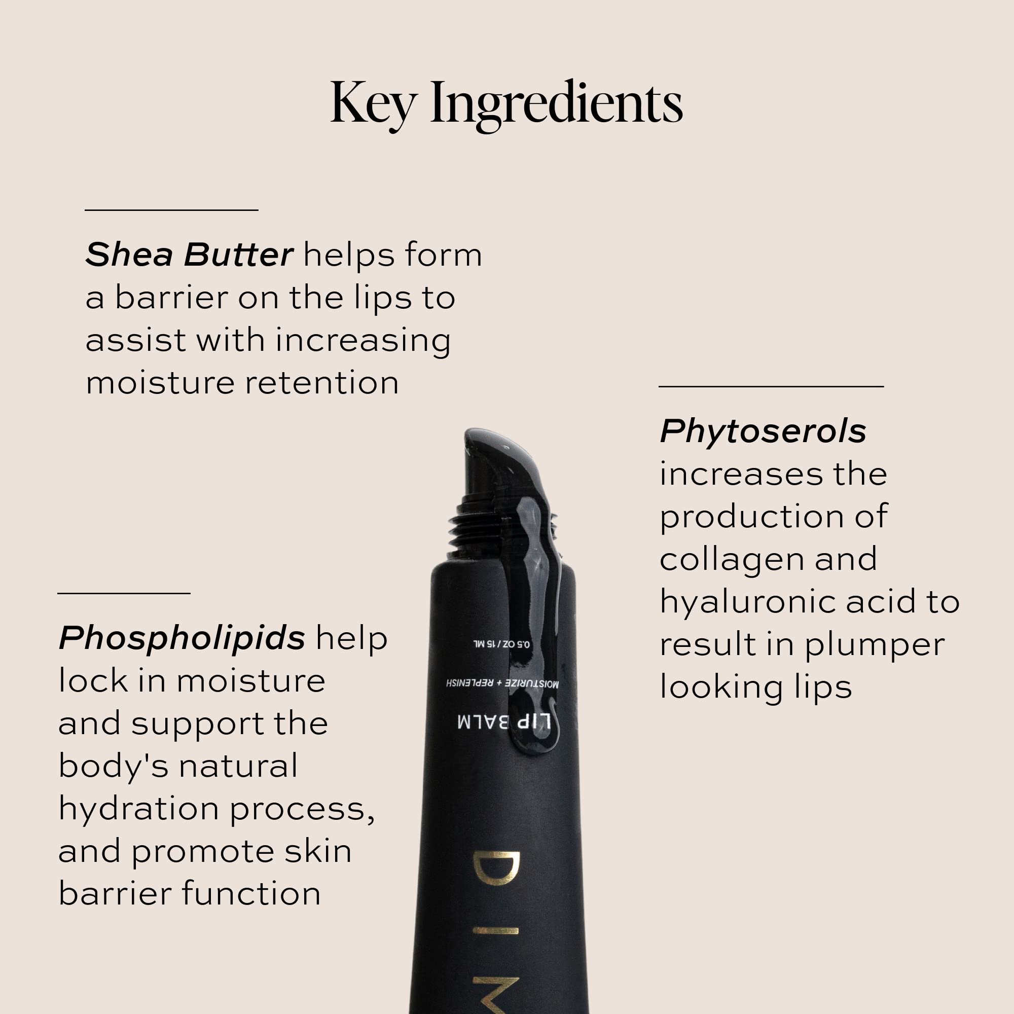 Vegan and cruelty-free label on DIME Lip Balm packaging.