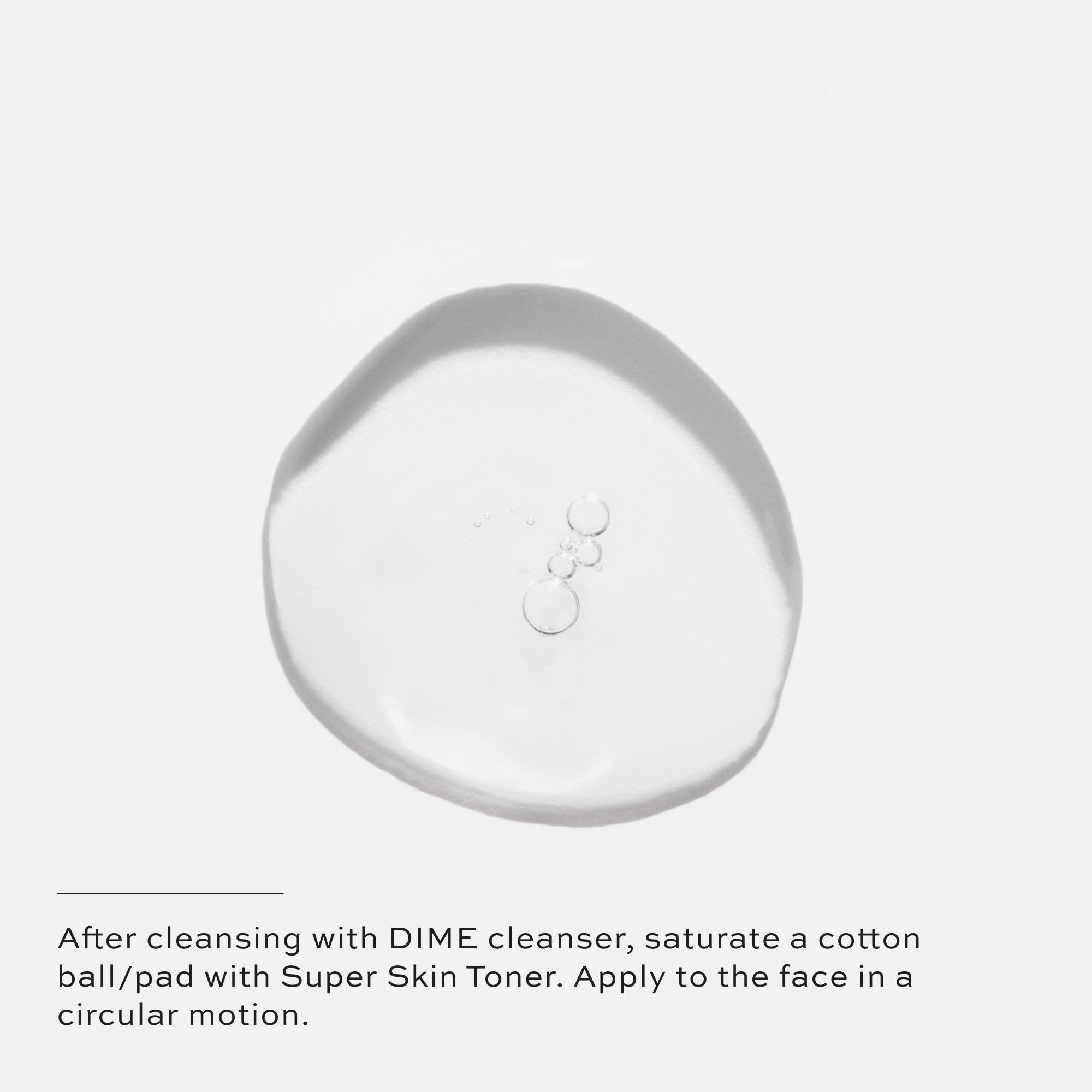 Sustainable packaging for DIME Super Skin Toner