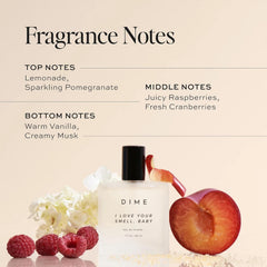 DIME I Love Your Smell Baby spray action, ideal for a light refreshing spritz