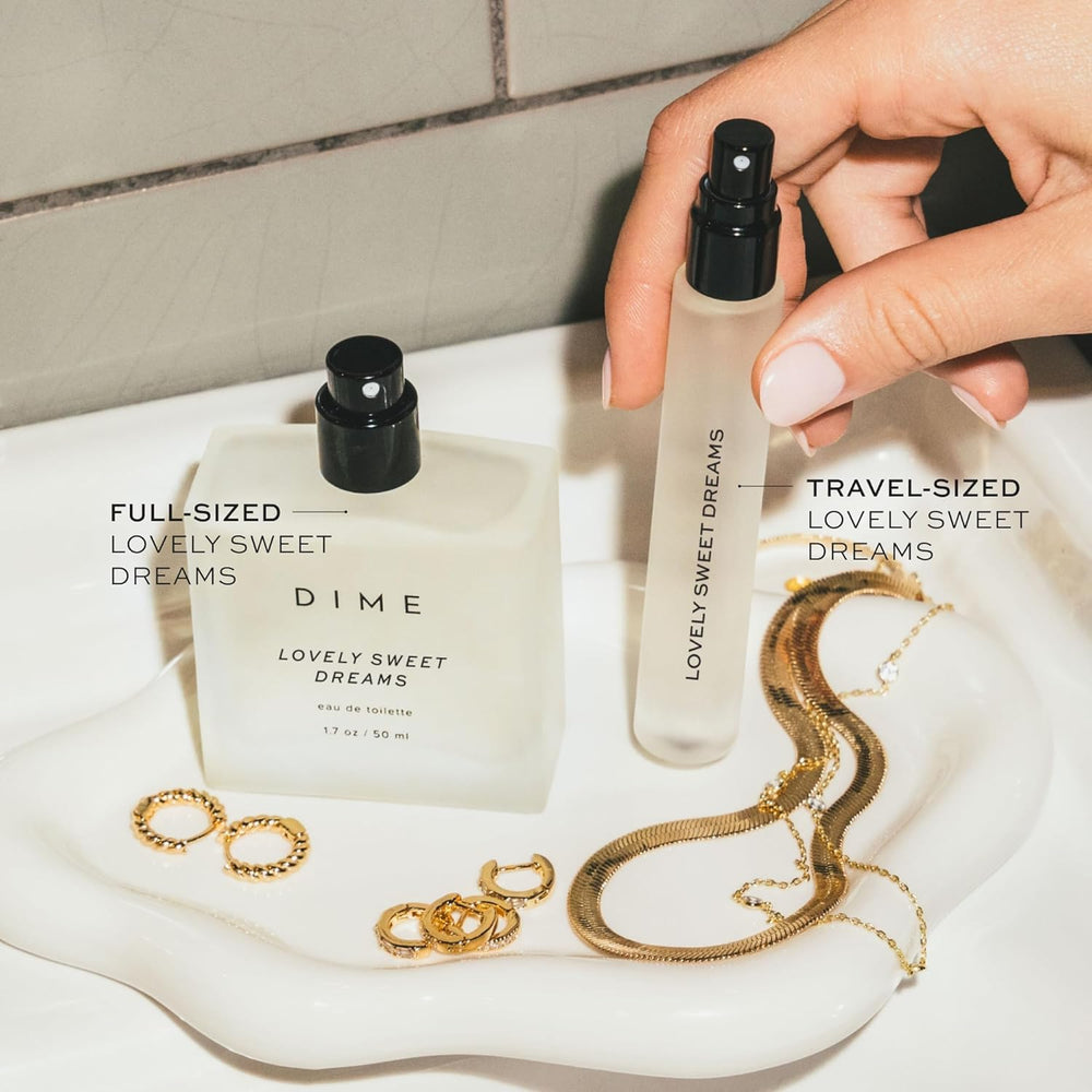Close-up of jasmine and freesia top notes in DIME perfume.