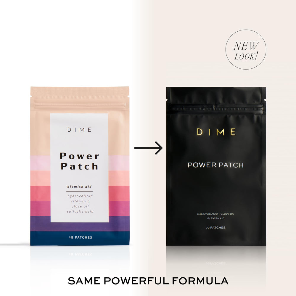DIME Beauty Power Patch closeup on a blemish aids fast, discreet spot treatment.