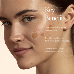 DIME Beauty Power Patch ingredients close-up highlighting vitamin A for skin support.