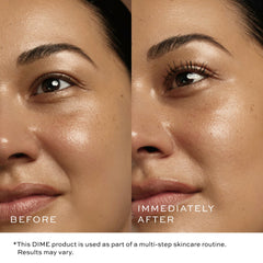 DIME Beauty Volume Mascara at the root lifts lashes for added definition.