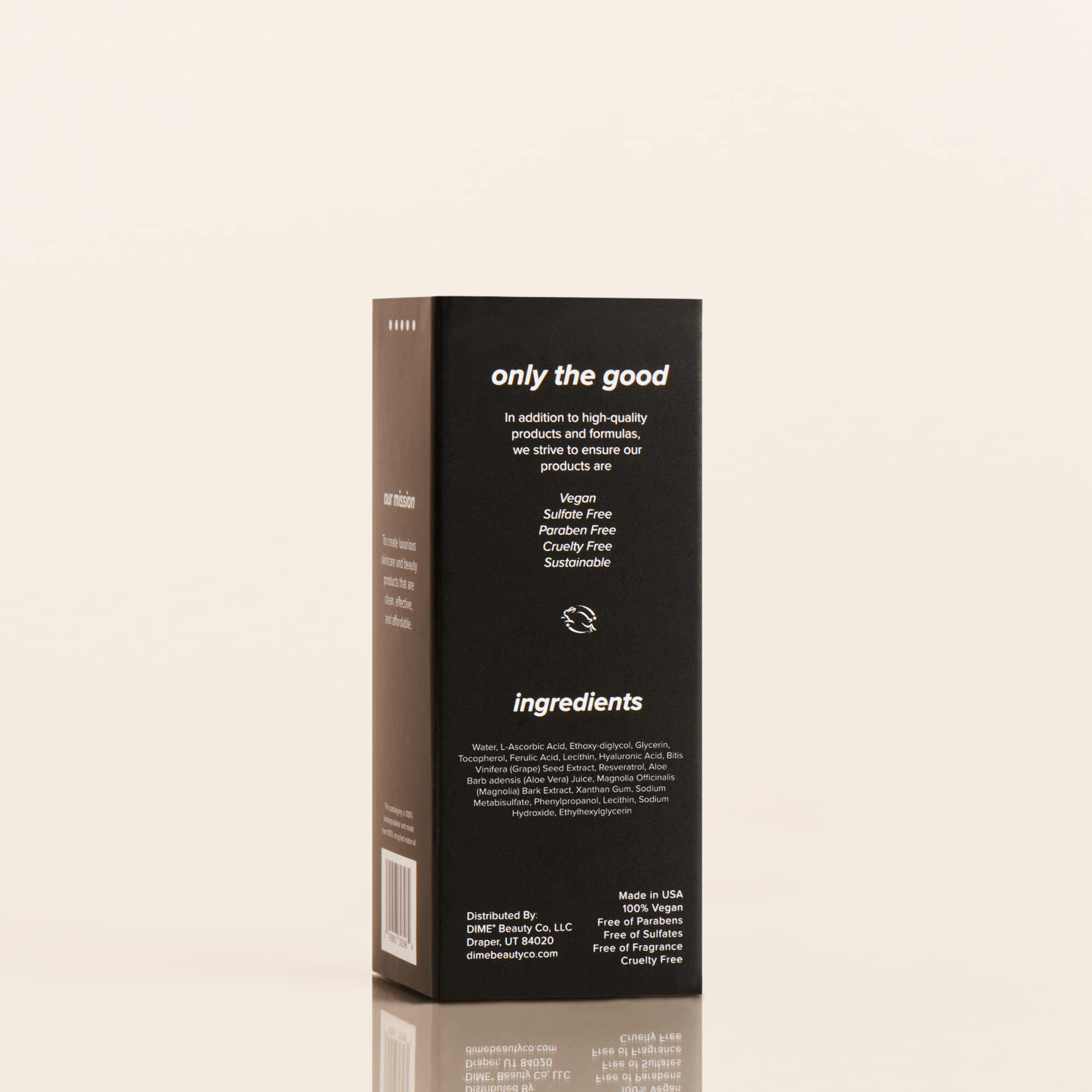 DIME Hyper Glow Serum badge indicating safe, EWG-approved ingredients