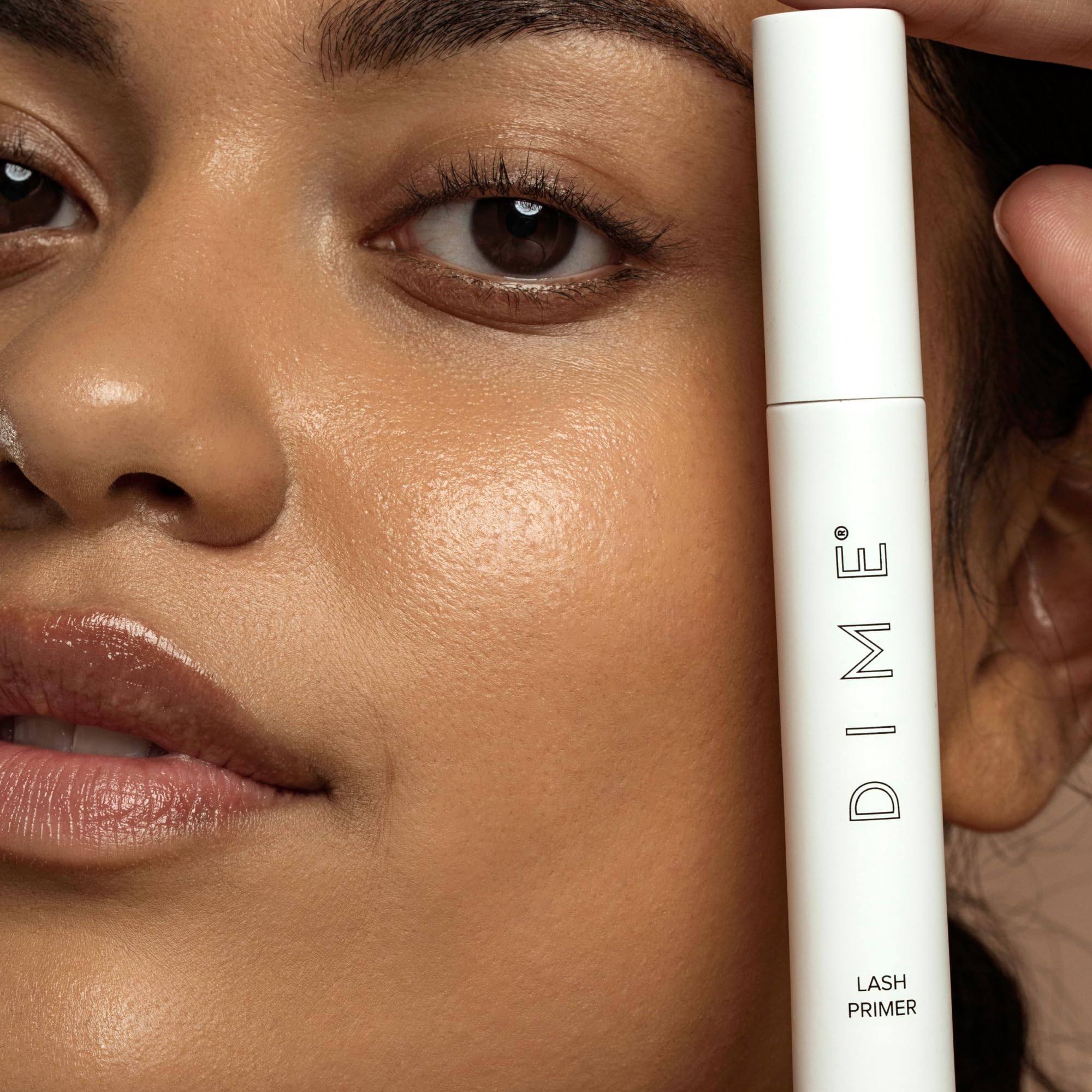DIME Lash Primer used before mascara for a fuller-looking lash appearance