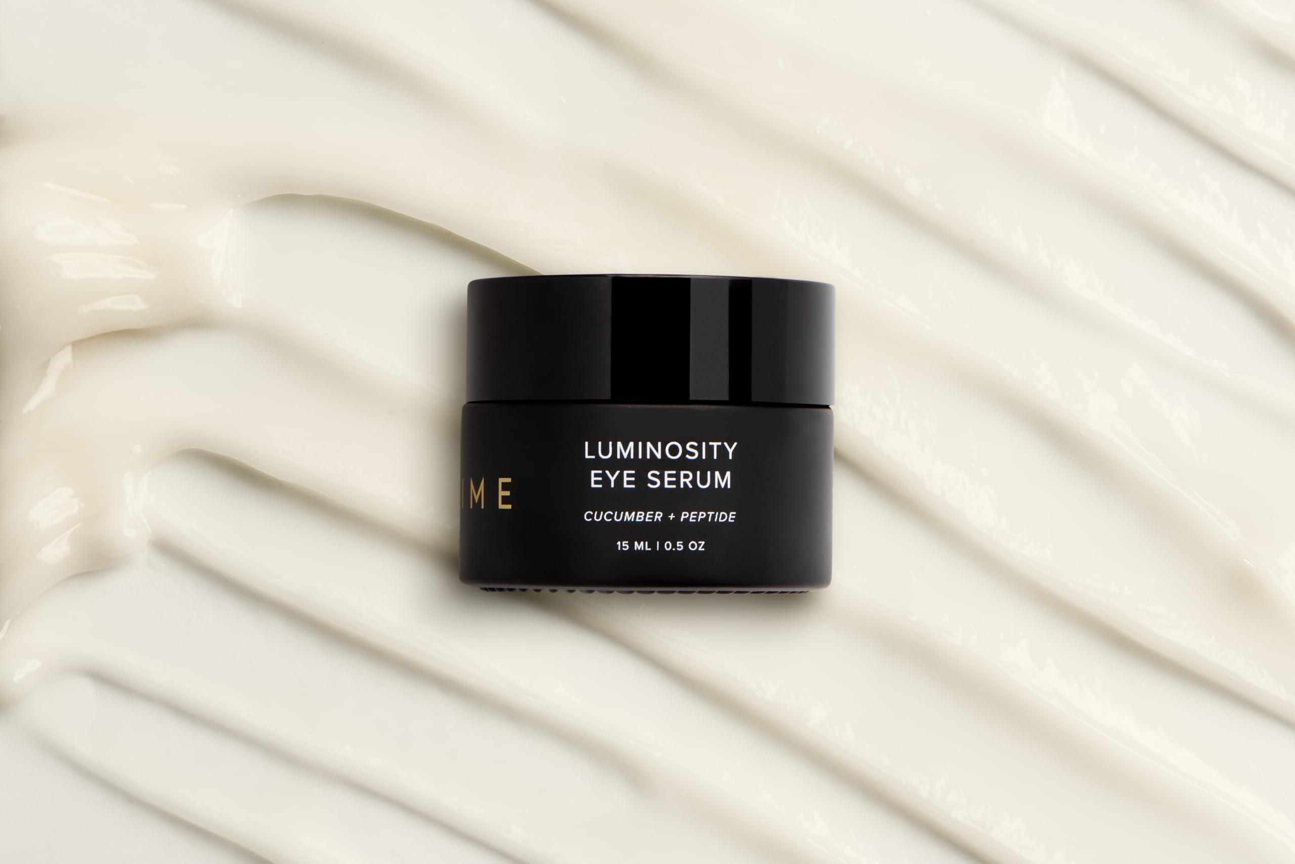 DIME Luminosity Eye Serum with green tea for calming antioxidant protection.