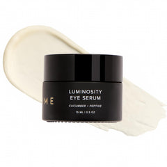 DIME Luminosity Eye Serum jar ready for daily brightening and depuffing.