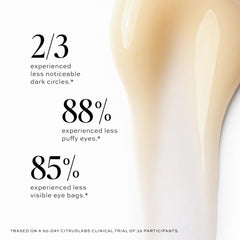 DIME Luminosity Eye Serum packaging emphasizing sustainability and clean design.