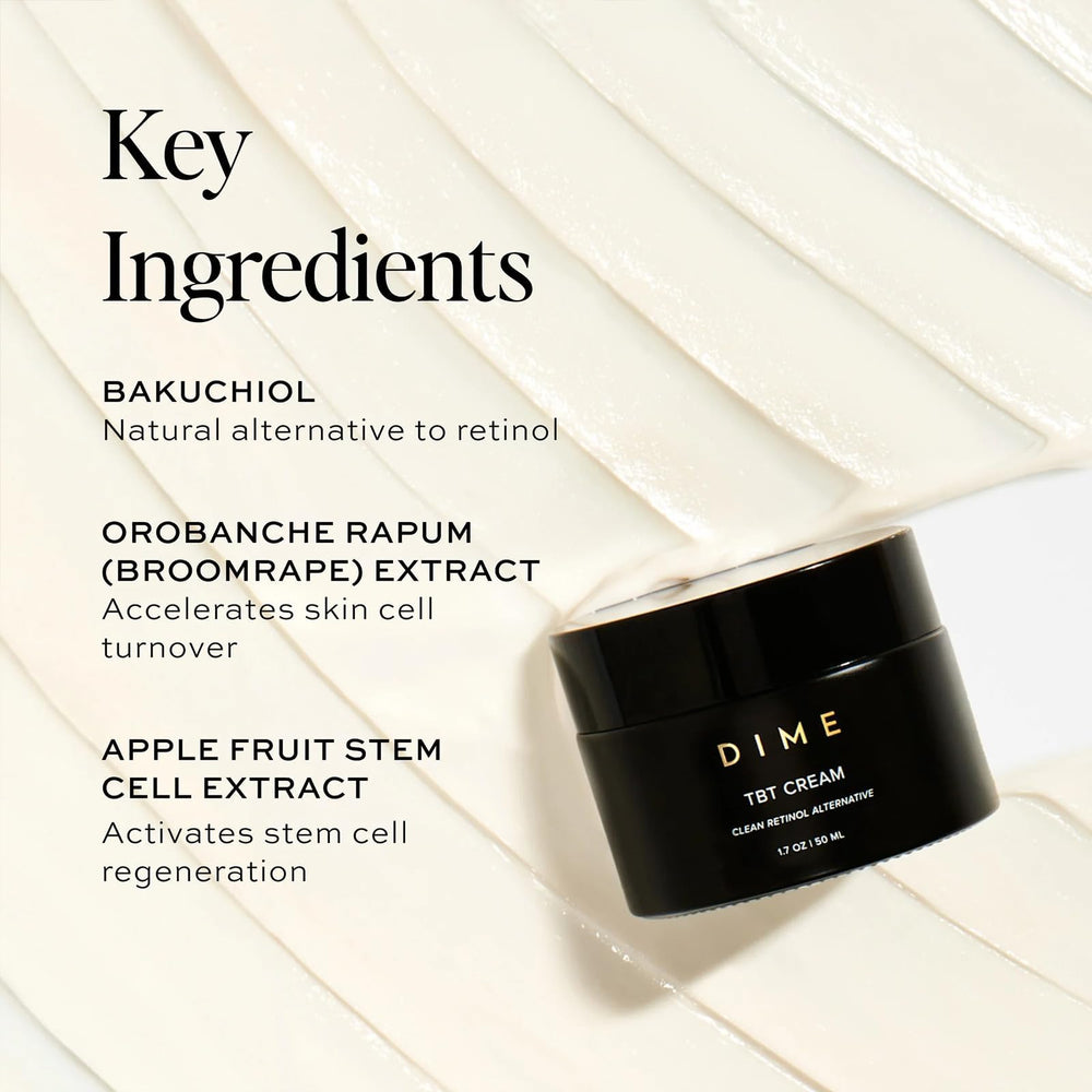 DIME TBT Cream routine steps for nightly use