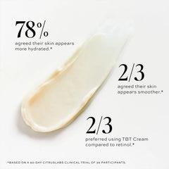 DIME TBT Cream texture shown during gentle skin application