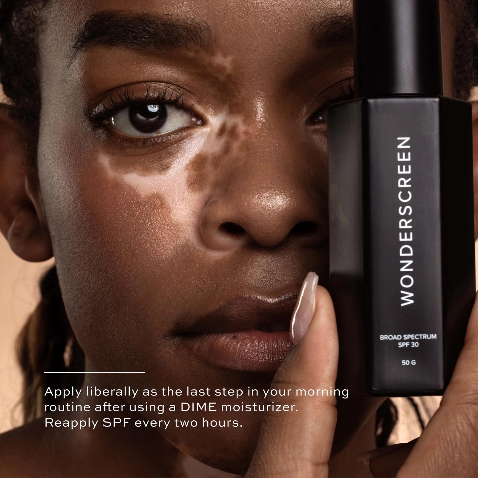 DIME Wonderscreen protecting skin under makeup with seamless coverage