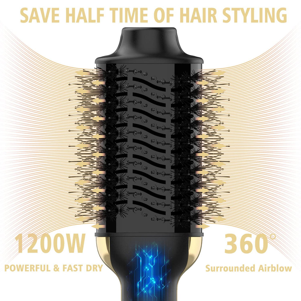 Dimecano ceramic coating and negative ions reduce frizz during styling.