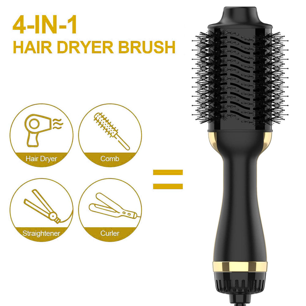 Dimecano brush features nylon pins and tufted bristles for detangling.