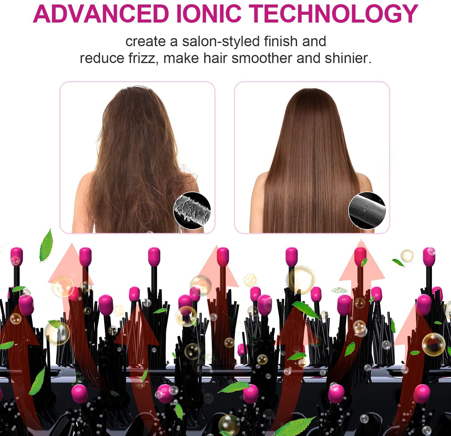 Dimecano hair dryer brush three heat settings for versatile styling