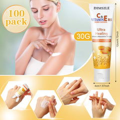 Dimsile travel lotion bottle cap closeup highlighting easy daily use.
