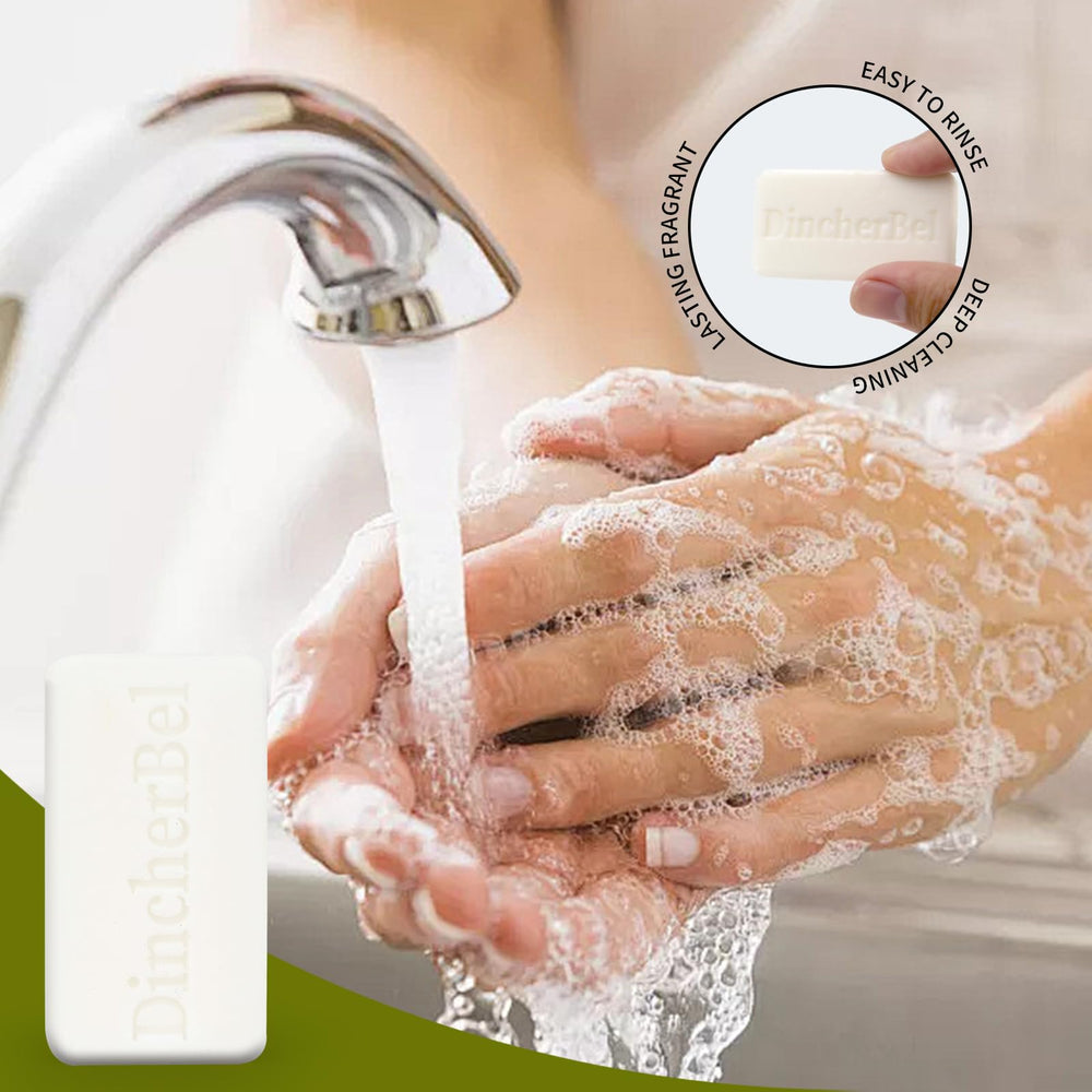 DincherBel hotel and Airbnb amenities soap for quick, reliable cleansing.