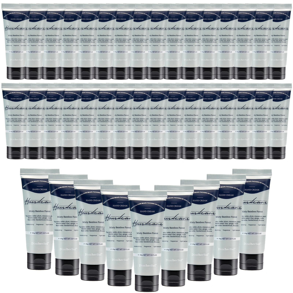 DincherBel Misty Bamboo Forest bulk hand cream pack offers daily moisturization.