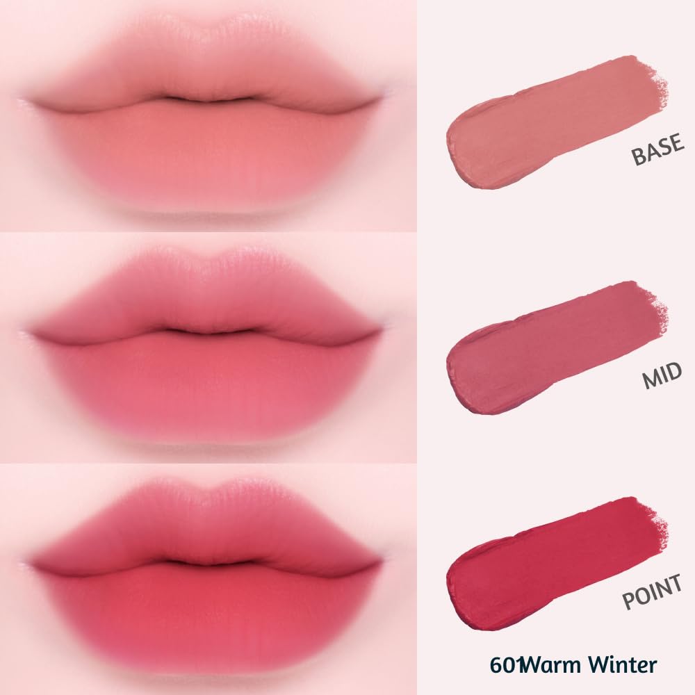 Dinto Alice lip tint on lips enables easy blending.