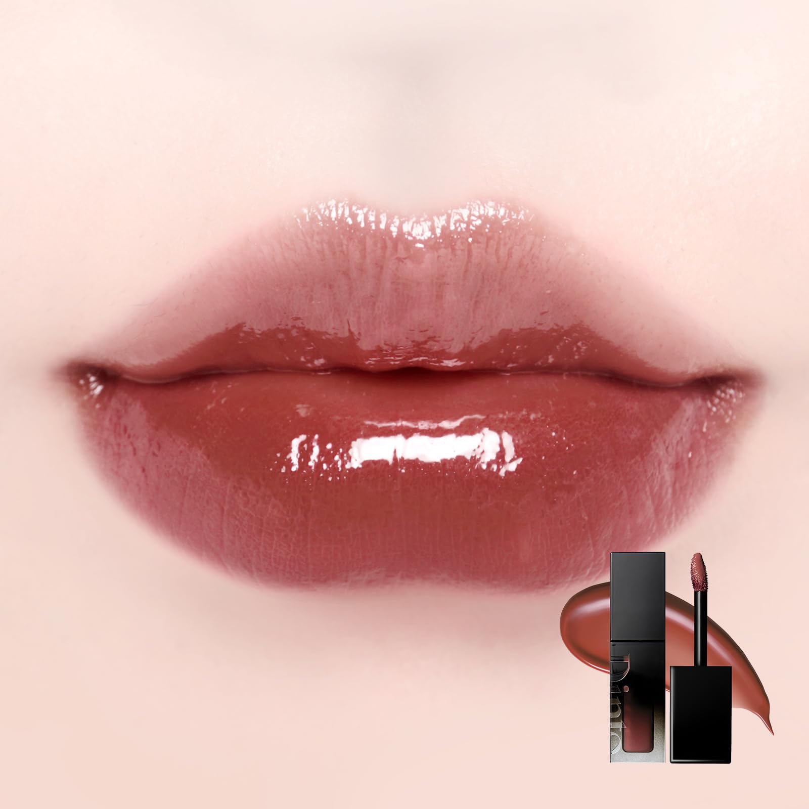 DINTO Blur-Glowy Lip Tint angled applicator enables precise, mess-free strokes.