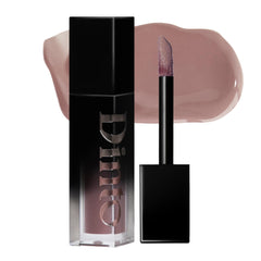 DINTO Blur-Glowy MINI Lip Tint 259 Deus main shot shows glassy shine and lightweight wear.