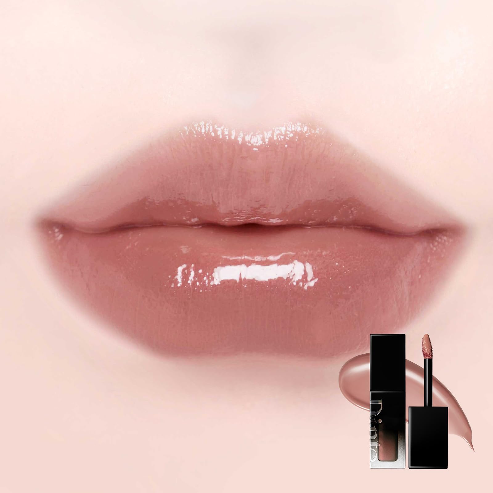 DINTO lip tint showing water-like glow effect